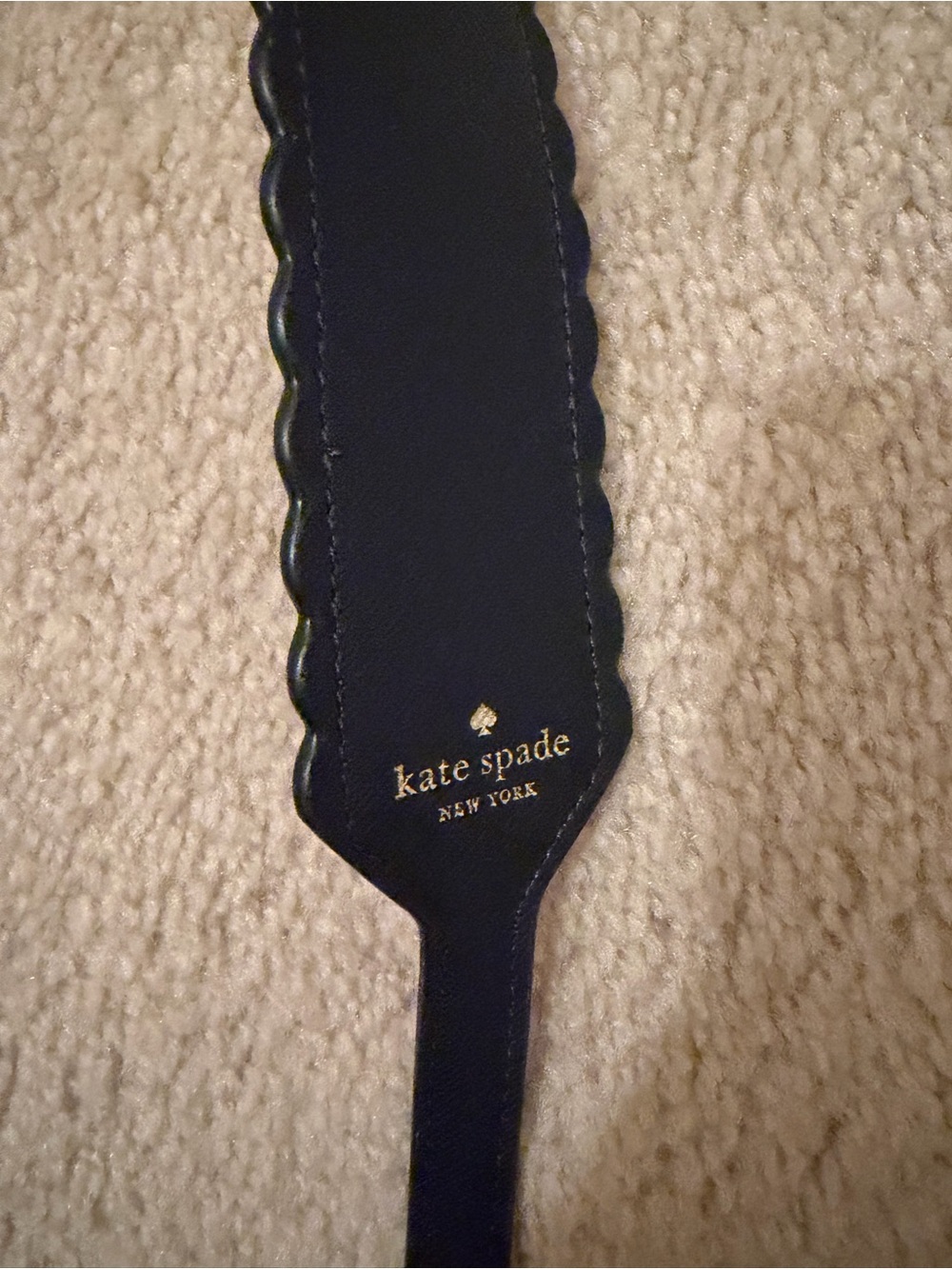 Kate Spade Floral Vase PVC Leather Bag Strap — Blue Embroidered - Picture 5 of 5
